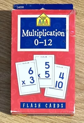 **COMPLETE** School Zone Multiplication Flash Cards 0-12 With Answers Ages 9+ • $0.99