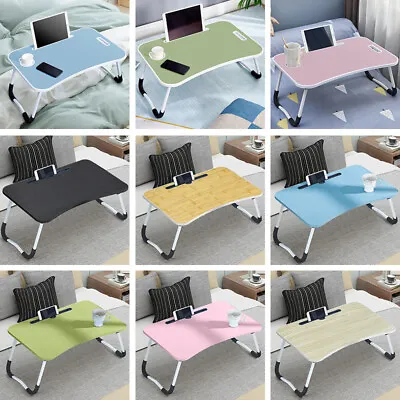 Folding Laptop Table Stand Bed Computer Desk Bed Picnic Stand Notebook Tray Home • £8.99