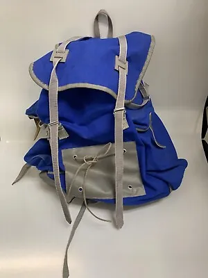 Vintage Sacs Millet Le Sherpa BONATTI Messner Blue Frame Hiking Backpack • $40