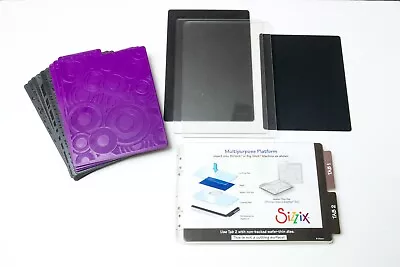 $58 • Buy Sizzix Die Cut Multipurpose Platform Texture Embossing Plates Silicone Large Lot
