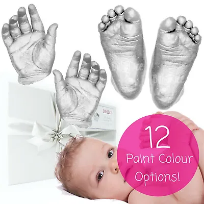 New Baby Casting Kit Keepsake Hand Foot 3D Plaster Cast Mould incl. GOLD  PAINT