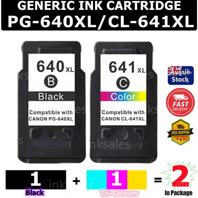 2x Generic PG-640XL CL-641XL Ink For Canon TS5160 MG2160 MG3560 3660 MX376 MX456 • $54.80