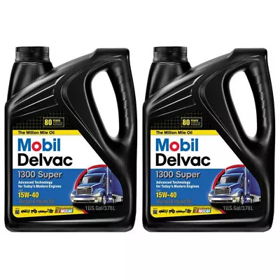 Mobil Delvac 15W-40 Heavy Duty Diesel Oil 2 Gal.  (2-Pack) New • $38.99