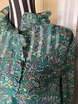 $15.50 • Buy ASOS Paisley Green Shirt 14