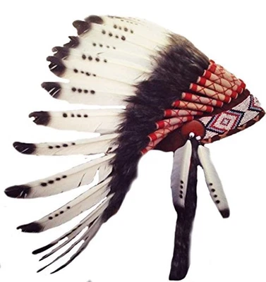 $56.86 • Buy Native American Indian Inspired Feather Headdress(Length: Short) (White Swan)