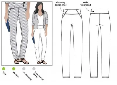 Style Arc Ladies Sewing Pattern Beth Pants (MLPW035S-M) • £13.99