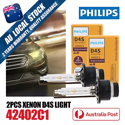 2* PHILIPS D4S Globes Headlight Xenon Bulb HID For Toyota Lexus IS250 IS350 35W • $85.49