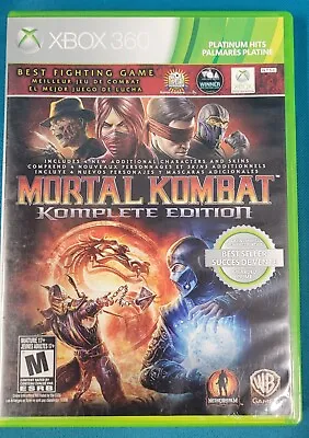 Mortal Kombat Komplete Edition (Microsoft Xbox 360) Complete CIB Tested • $20.49