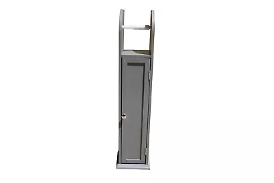 £22.98 • Buy Toilet Roll Holder & Storage Bathroom Cabinet Wooden Free Standing Unit Grey