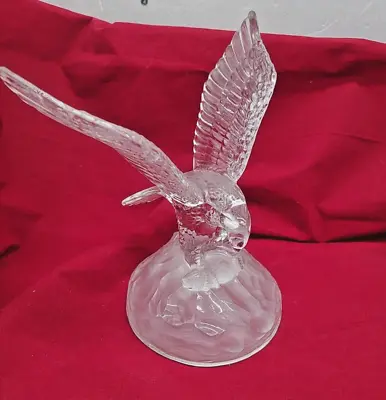 Cristal D’Arques Bald Eagle Crystal Glass Sculpture Figurine 8 X 7 • $13.95