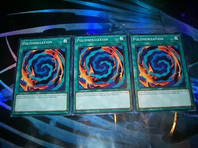 3x Polymerization Unlimited Edition Common LDK2-ENJ26 Yu-Gi-Oh! • $2.95