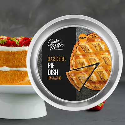 £4.75 • Buy 8  Round Non Stick Cake Tin Pastry Oven Dish Pizza Pie Baking Pan Tart Quiche UK