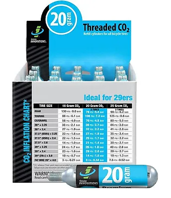 £16.99 • Buy GENUINE INNOVATIONS Threaded Air Pump CO2 Cartridge 20 Gram 5 / 10 / 20 Refill