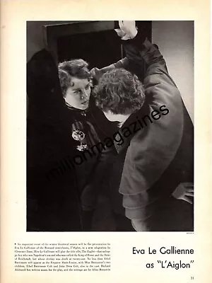 1934 Eva Le Gallienne - Original Print From Vanity Fair By Steichen - Very Rare • $23.20