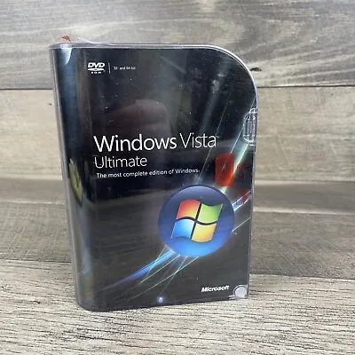 Microsoft Windows Vista Ultimate Full 32 Bit & 64 Bit DVDs=NEW SEALED BOX= • $169