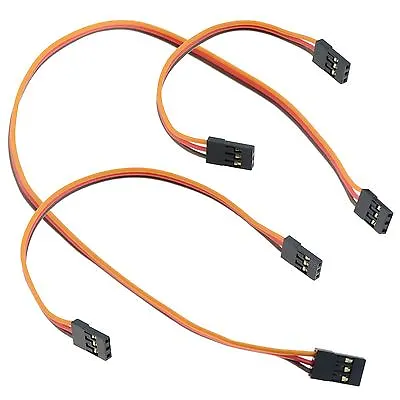 Male To Male Servo Extension Lead Cable Futaba JR Connectors 100mm 150mm 300mm • £4.89
