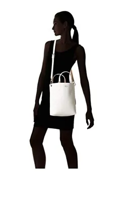 Lacoste Contrast Anna Vertical Shopping Tote In White/brown Reversible  • $56