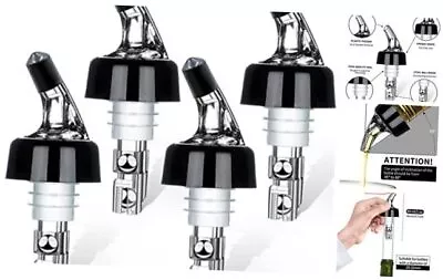 Automatic Measured Bottle Pourer - Quick Shot Spirit Measure Pourer 4 Pack • $18.65