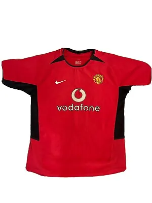 Sir Alex Ferguson Signed Man Utd Shirt 02-04 - Size M Boys (Perfect For Framing) • £79.99