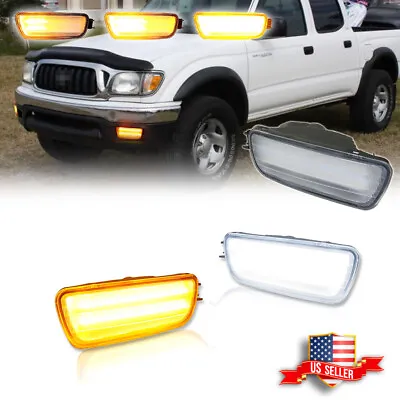For 01-04 Toyota Tacoma Clear Switchback White Amber LED DRL Turn Signal Lights • $49.99