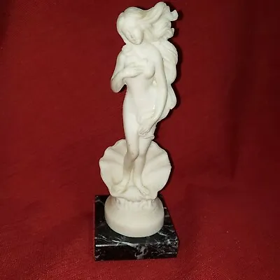 Signed Carusi Italy Nude Venus Goddess Statue Figure Alabaster 65  Marble Base  • $37.59