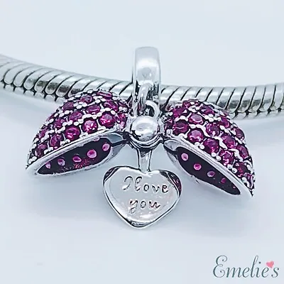 I Love You Heart Pendant For Charm Bracelet & Necklace Gifts For Her Woman Girls • £18.50