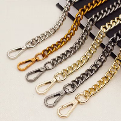 £5.59 • Buy 120cm Flat Metal Replacement Chain For Cross Body Shoulder Bag Handbag Strap