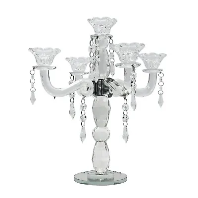 Allgala 5-Arm Crystal Candelabra Taper Candlestick Candle Holder … • $69.95