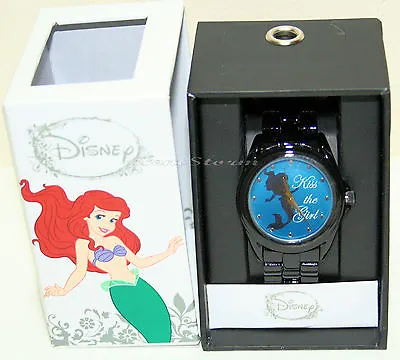 $49.95 • Buy Disney Little Mermaid Ladies Watch ARIEL KISS THE GIRL Silhouette Metal Band NEW