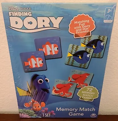 Disney Pixar Finding Dory Memory Match Game Matching Fun W/ Nemo Dory & Friends • $11.95