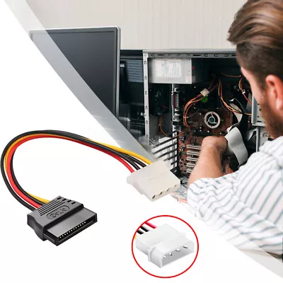 £1.91 • Buy SATA Splitter Power Cable 0.2m 4 Pin IDE Molex To 15 Pin SATA Female HDD Adapter
