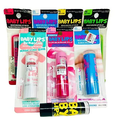 Maybelline Lot Of 8 Baby Lips Moisturizing Lip Balm ~ Tinted SPF 20 Dr. Rescue • $20