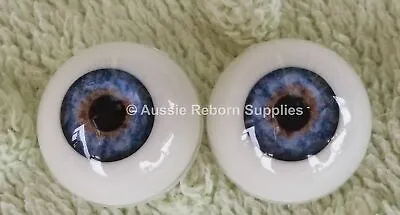 22mm Sea Blue  Round Acrylic Eyes Reborn Baby Doll Making Supplies • $10.10