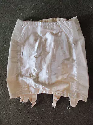 Vtg  Soft Pink Girdle With Garters Size 28  Zipper & Hook  Elastic Side Panels • $20