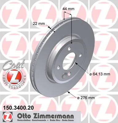 2 ZIMMERMANN Brake Discs Coat Z Front Mini R50 R53 R52 1.4 Copper/S One D • £59.29