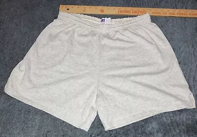Vintage Russell Athletic - Grey Sweat Shorts - XL Gym Shorts Made USA 50/50 NWOT • $14.95
