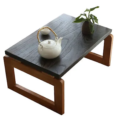 Brown Wooden Folding Coffee Table Low Tea Table Tea Picnic Table Asian Style US • $67.16