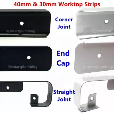 Kitchen Edging Worktop Strip Trim Cap End Corner Straight BULLNOSE 30mm - 40mm   • £5.75