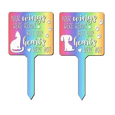 Pet Memorial Rainbow Garden Planter Sign Plaque - Choose Design • £5.99