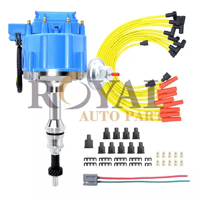 HEI Blue Ignition Distributor For Ford SBF Windsor 221 260 289 302 V8+Plug Wires • $83.59