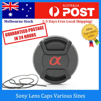 $9.99 • Buy Sony Front Lens Cap With Snap-on Cover For 49 52 62 67 77mm Lenses