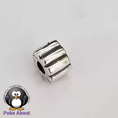 $20 • Buy Pandora Sterling Silver Ribbed Clip Charm #790163 Authentic Ale 925 Retired