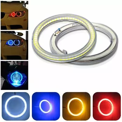 60/70/80/90/100/120mm COB LED Angel Eye Halo Ring Fog Light Headlight Universal • $9.97