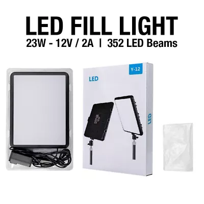 12inch LED Video Light Panel Fill Light 3 Color Temperature For Live Vlog Photo • $26.03