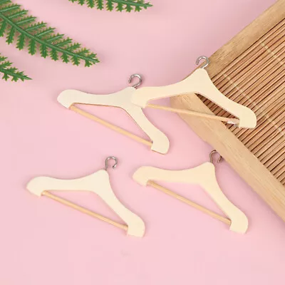 4pcs 1:12 Dollhouse Miniture Coat Hanger Bedroom Wardrobe Decor Accessories • $13.41