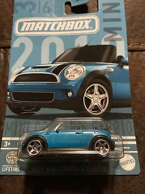 2024 Matchbox Mini Cooper Series 3/6 2010 Mini Cooper S Cabrio Convertible Blue  • $5