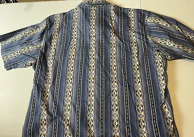 Vintage Cumberland Outfitters 2XL Western Shirt Aztec Striped Pearl Snap • $11