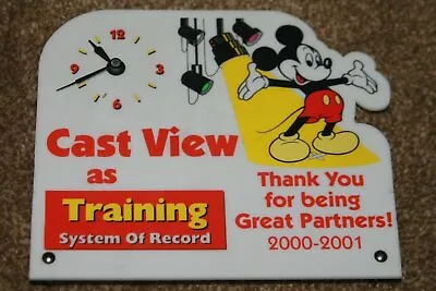 OLD RARE Mickey Mouse Walt Disney World Cast Member Training Desk Clock WORKING! • $74.99