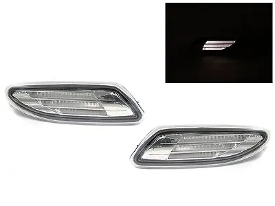 Clear White LED Light Bar Bumper Side Marker For 2001-2007 Mercedes W203 C Class • $22.06