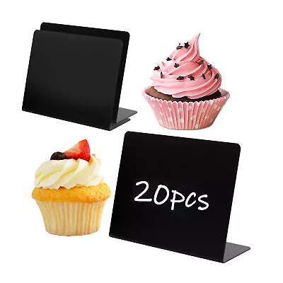 20 Pcs Message Board Signs Mini Chalkboard Signs For Food Labels Party Buffet • $15.09